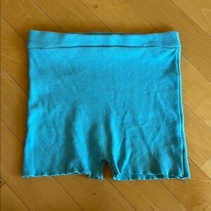 Princess Polly Blue Bike Shorts with Wide Waistband